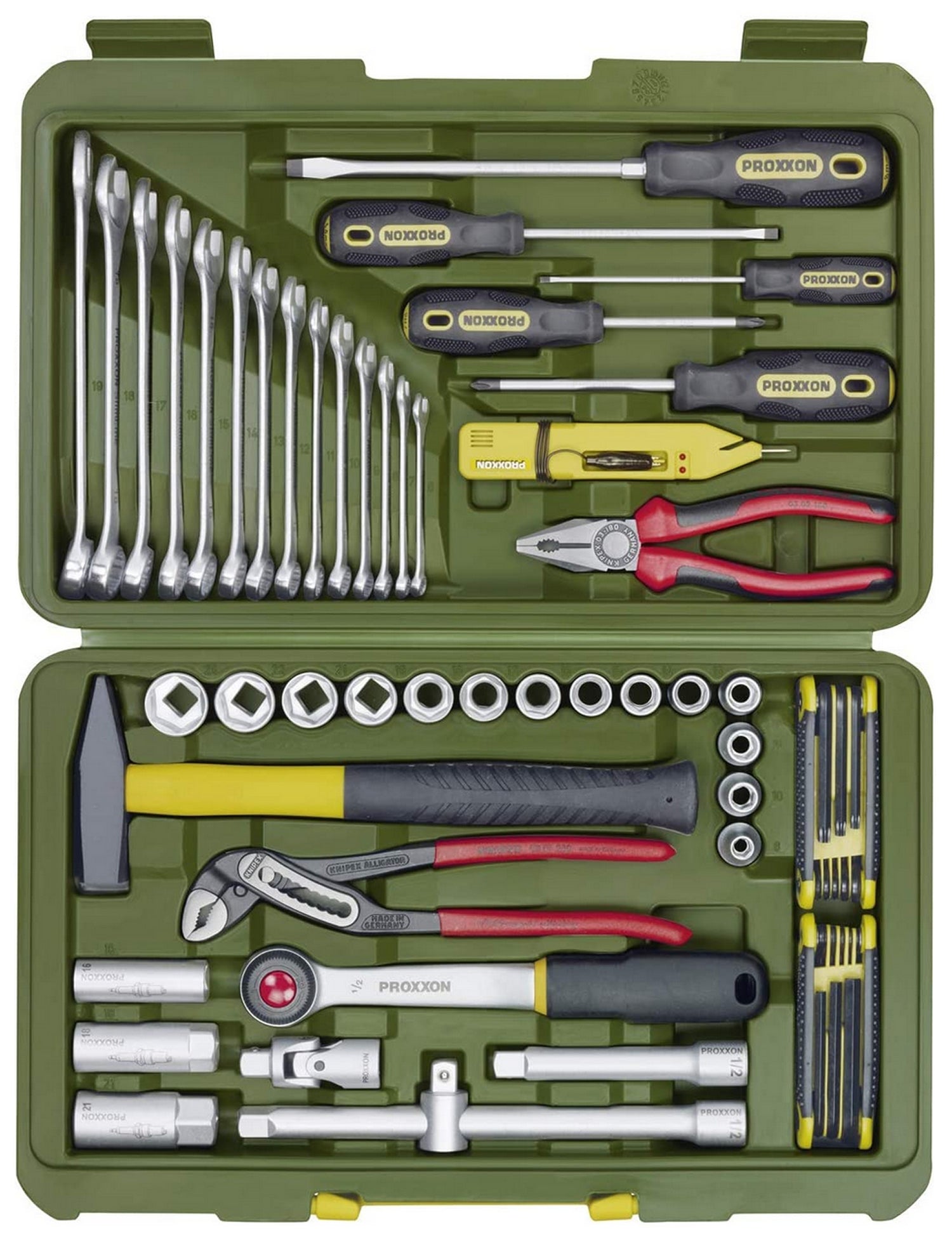 PROXXON 23650 PKW - und Universalwerkzeugkoffer 47 teiliger Satz