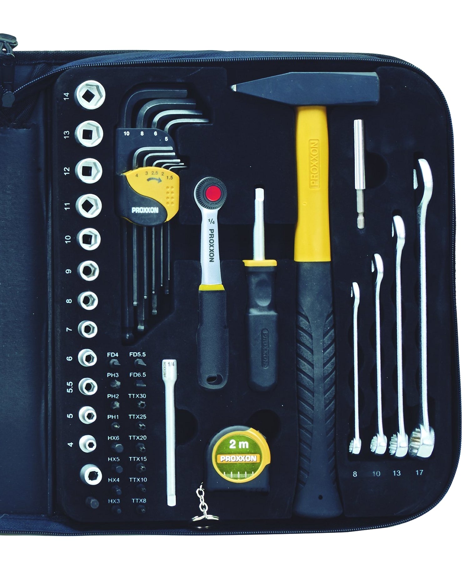 PROXXON 23670 Universal Werkzeugtasche Werkzeugsatz Handwerkzeuge kompakt