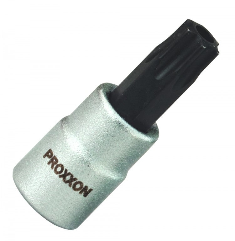 PROXXON 23752 Torx Einsatz TTX6 Antrieb 6,3mm (1/4") mit Stirnlochbohrung