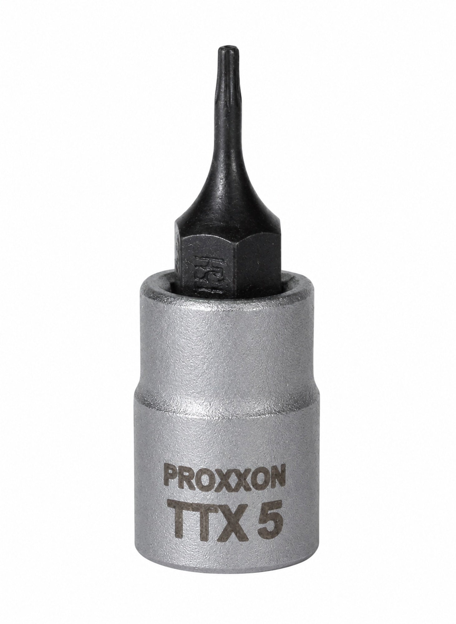 PROXXON 23755 Torx Einsatz TTX5 Antrieb 6,3mm (1/4") mit Stirnlochbohrung