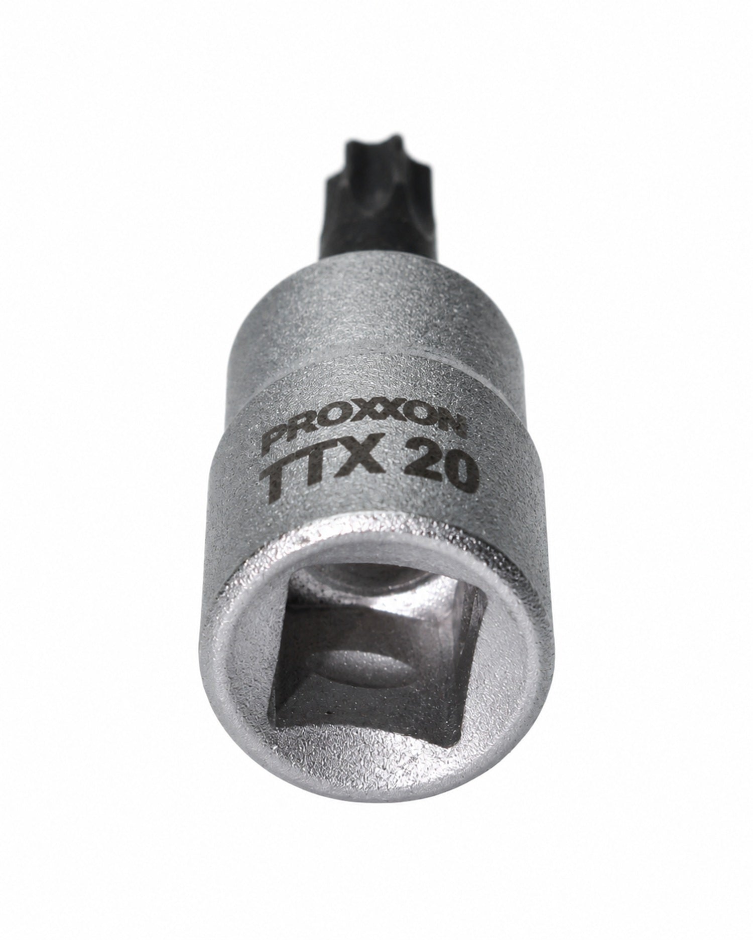 PROXXON 23758 Torx Einsatz TTX20 Antrieb 6,3mm (1/4") mit Stirnlochbohrung