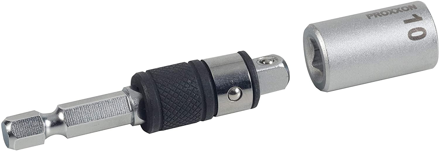 PROXXON 23783 Kombi Adapter mit 6,3mm (1/4") Vierkant und 6,3mm (1/4") Bit-Aufnahme