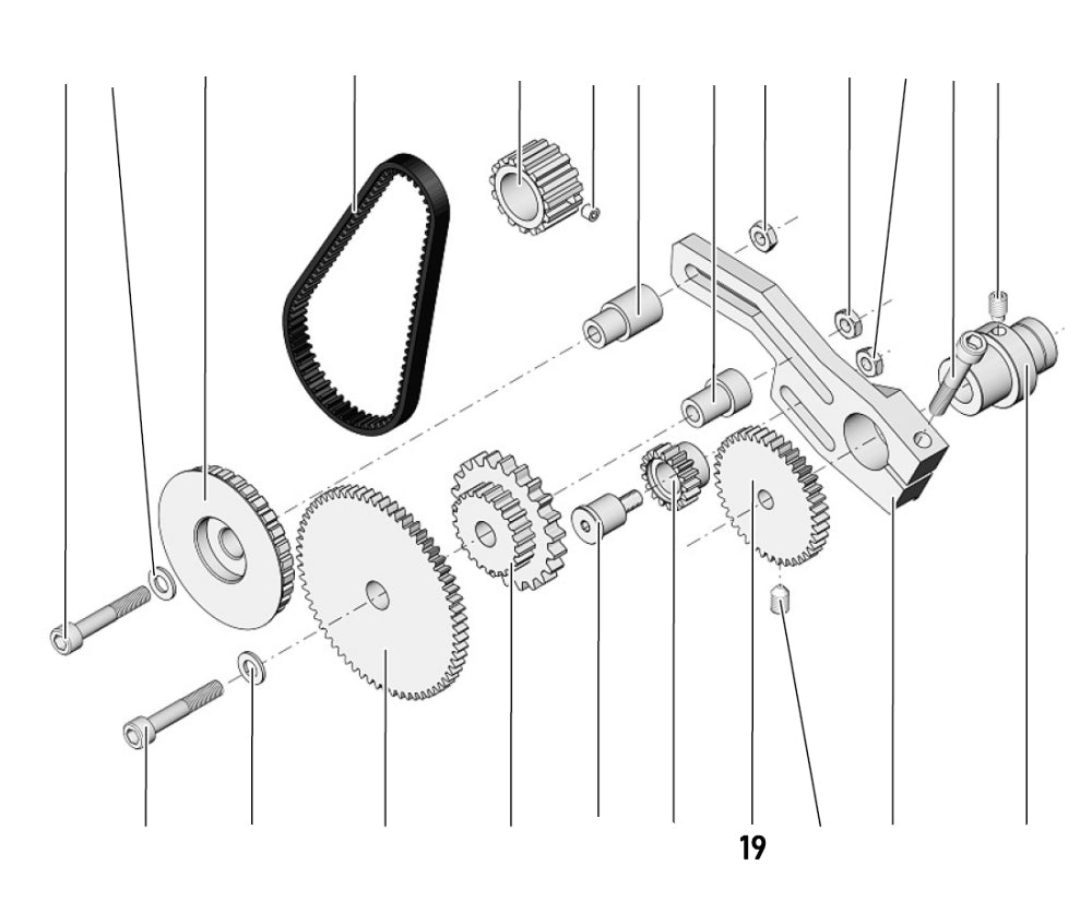 PROXXON 24002-00-19 Leitspindelrad Z 40 für Drehmaschine PD 250/E