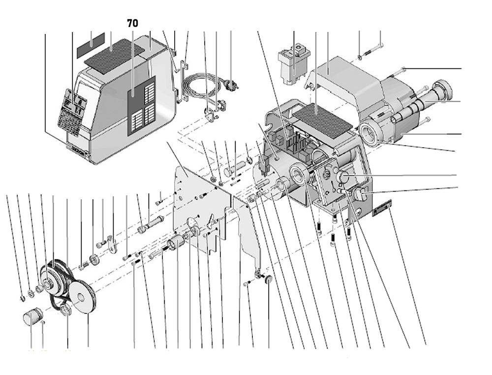 PROXXON 24002-01-70 Gewindeschneidtabelle für Drehmaschine PD 250/E