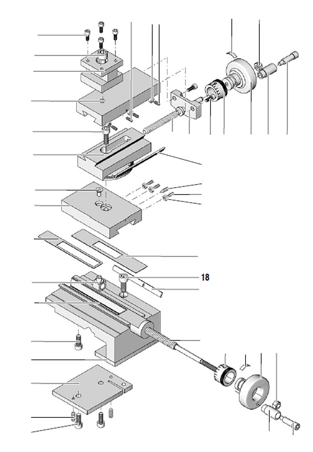 PROXXON 24002-03-18 Schraube für Drehmaschine PD 250/E