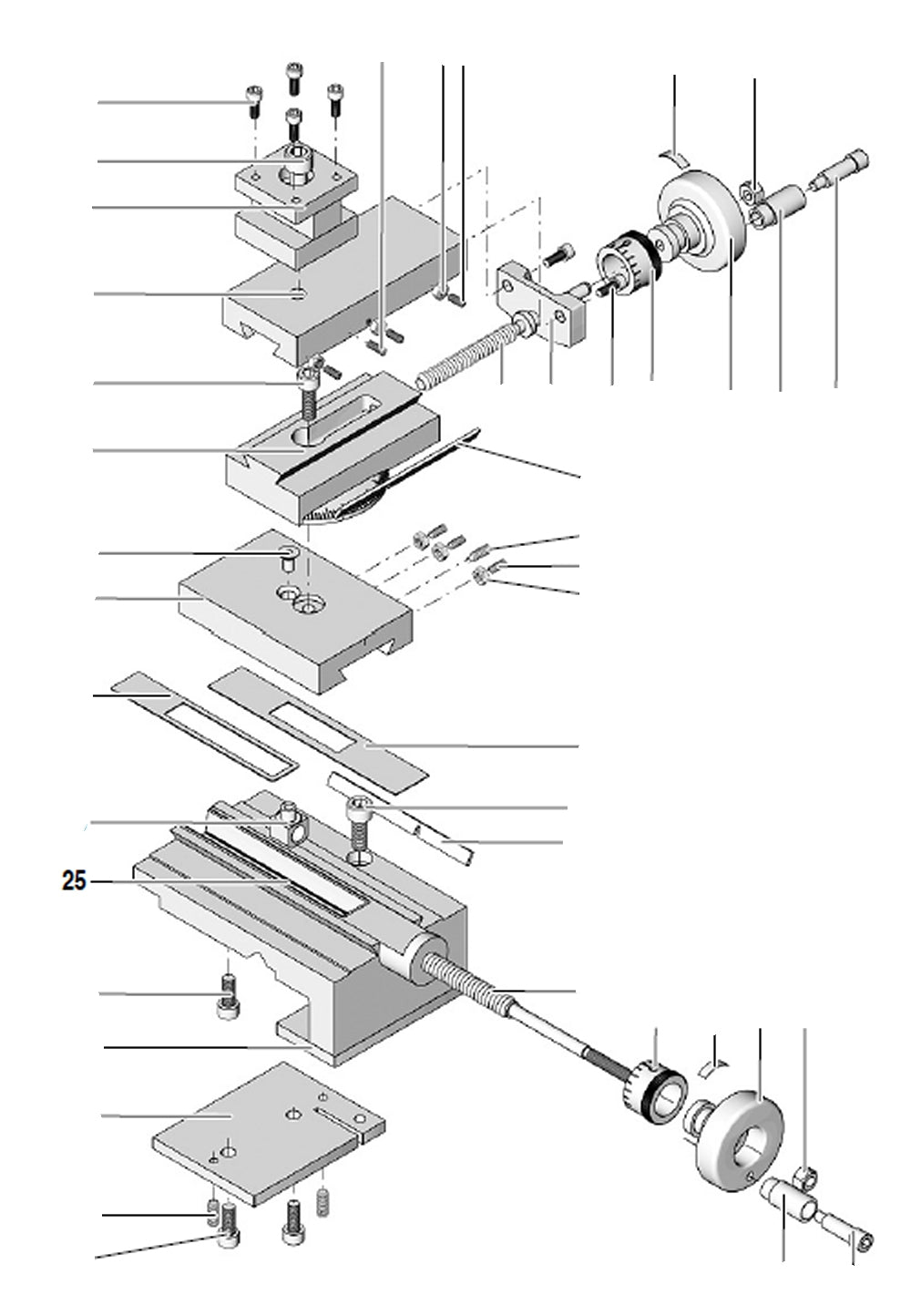PROXXON 24002-03-25 Support für Drehmaschine PD 250/E