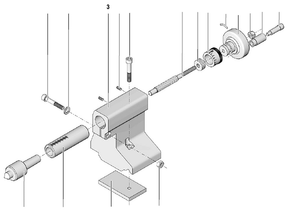 PROXXON 24002-04-03 Reitstockkörper für Drehmaschine PD 250/E