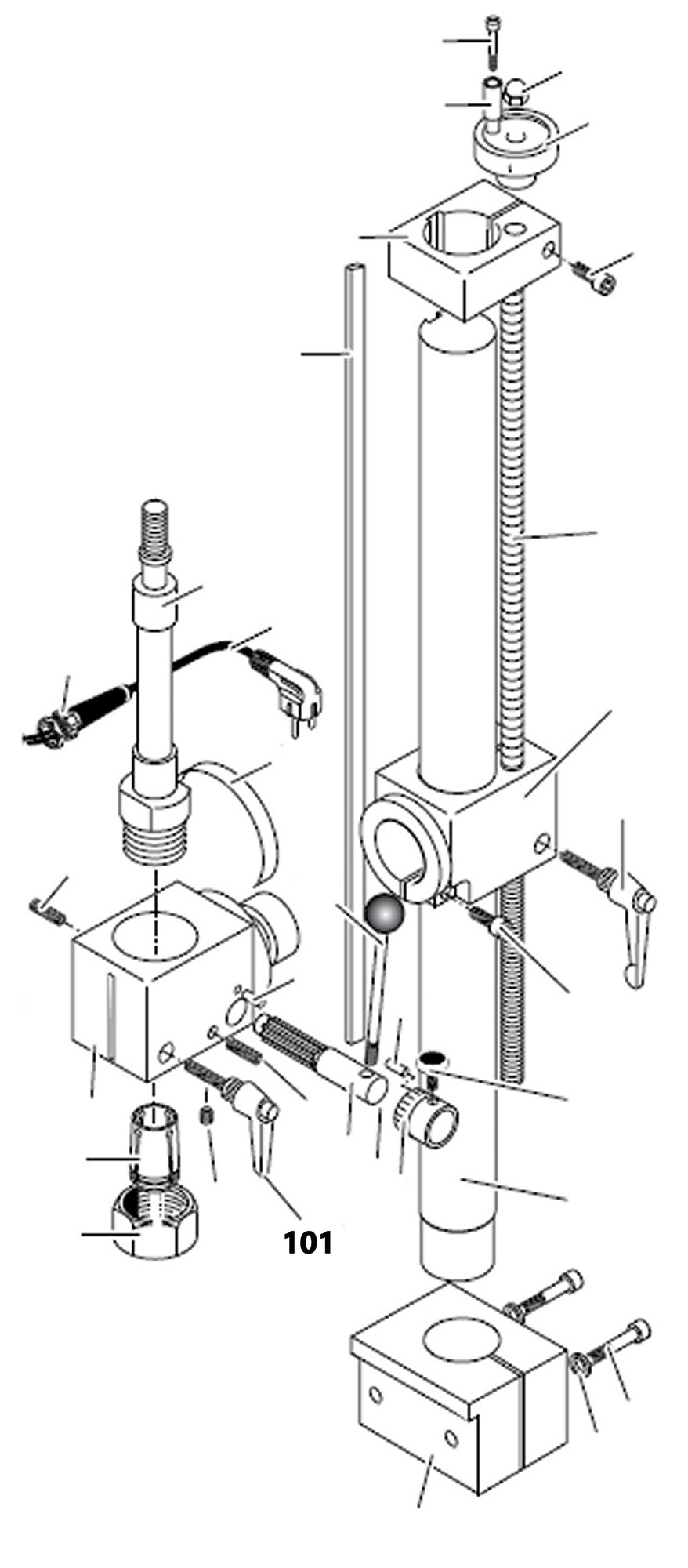 PROXXON 24104-101 Klemmschraube für Feinfräse FF230 & Bohr- und Fräseinrichtung PF230