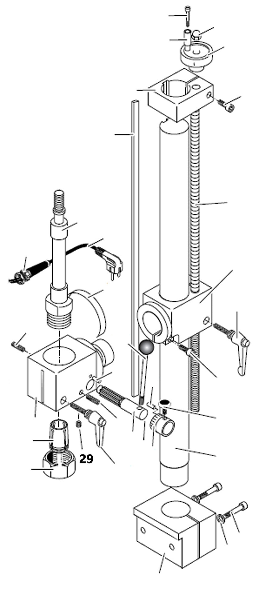 PROXXON 24104-29 Gewindestift für Feinfräse FF230 & Bohr- und Fräseinrichtung PF230