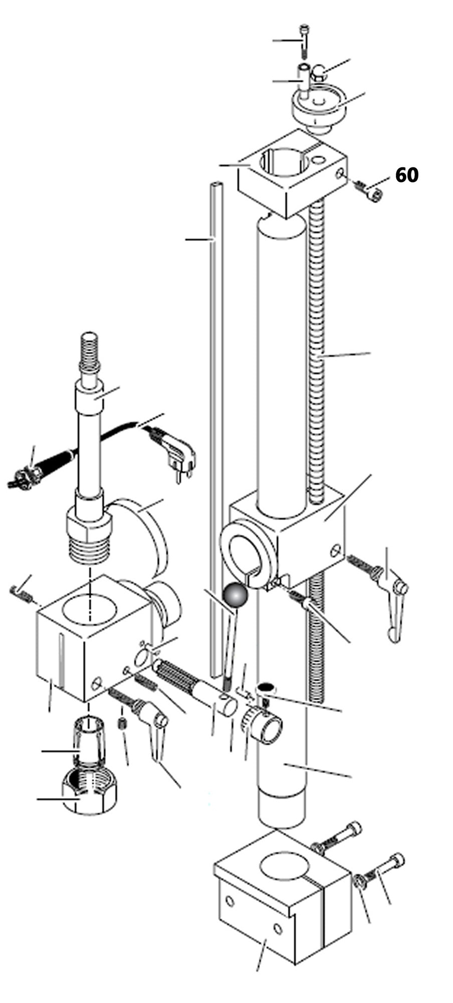 PROXXON 24104-60 Schraube für Feinfräse FF230 & Bohr- und Fräseinrichtung PF230