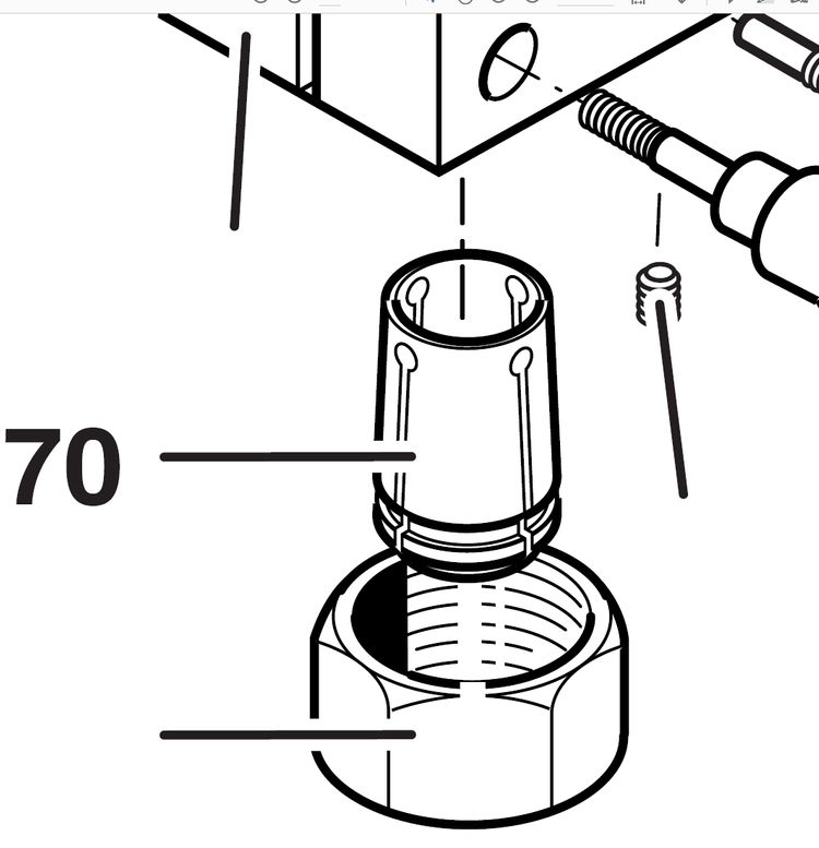 PROXXON 24104-68b Spannzange Ø3,0mm für Feinfräse FF230 & Bohr- und Fräseinrichtung PF230