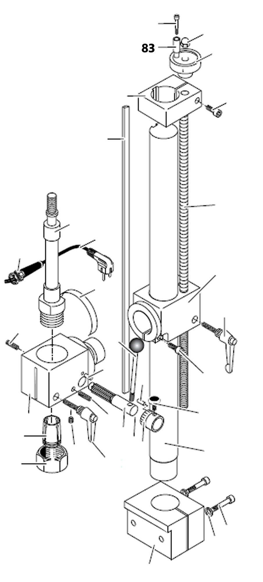 PROXXON 24104-83 Pin für Feinfräse FF230 & Bohr- und Fräseinrichtung PF230