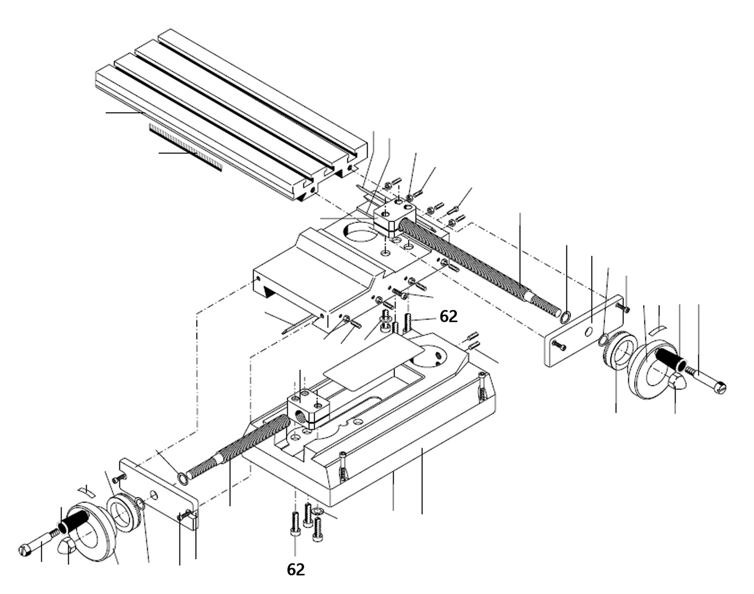 PROXXON 24106-62 Schraube für Feinfräse FF230 & Kreuztisch KT230