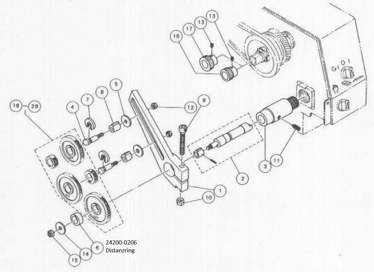 PROXXON 24200-02-06 Distanzring für Drehmaschine PD360