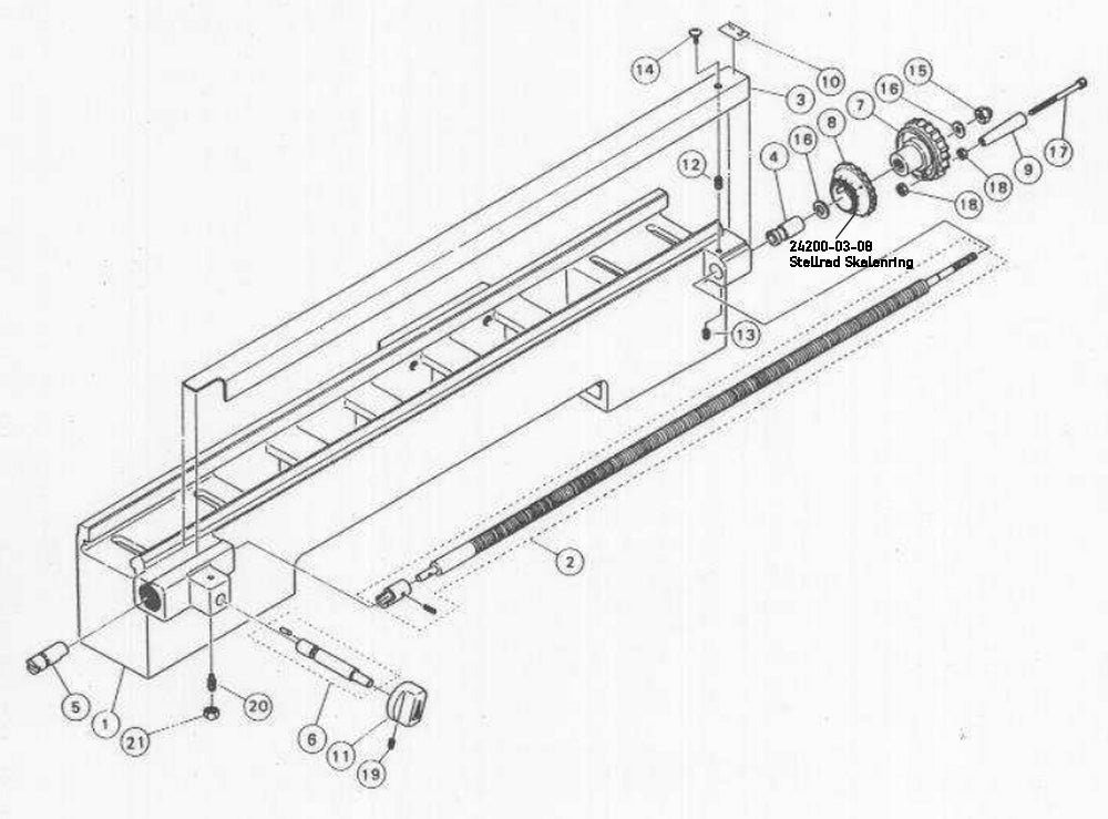 PROXXON 24200-03-08 Stellrad Skalenring für Drehmaschine PD360