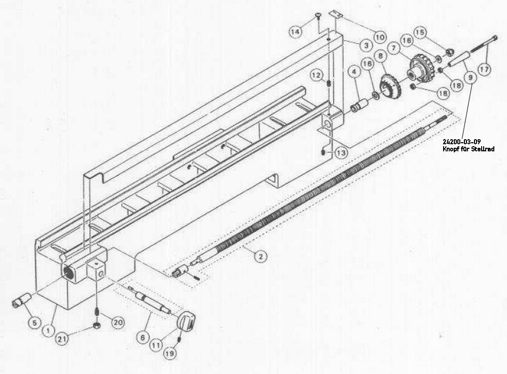PROXXON 24200-03-09 Knopf für Stellrad für Drehmaschine PD360