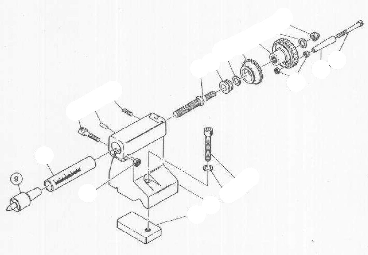PROXXON 24200-0509 Mitlaufende Spitze MK2 für Drehmaschine PD360