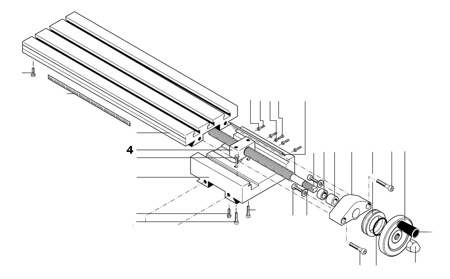 PROXXON 24303-04 Spindelmutter für Kreuztisch KT400