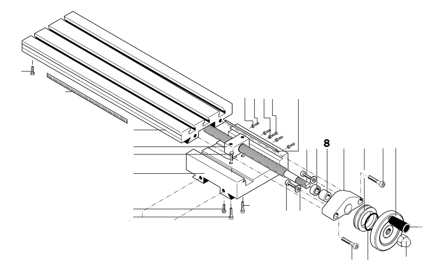 PROXXON 24303-08 Hülse für Kreuztisch KT400
