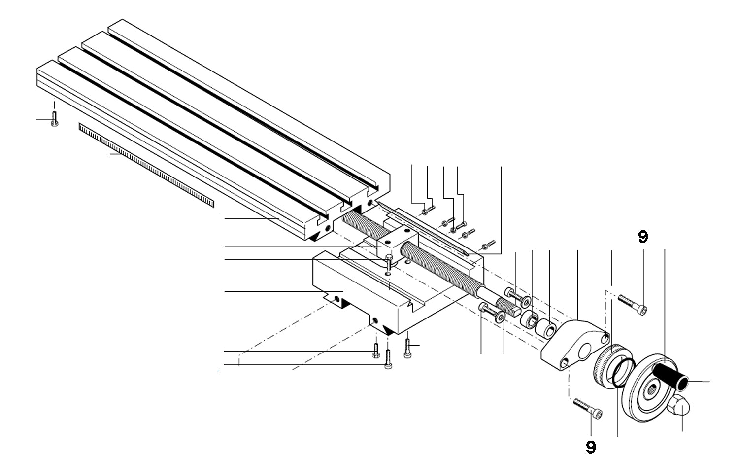 PROXXON 24303-09 Innensechskantschraube für Kreuztisch KT400