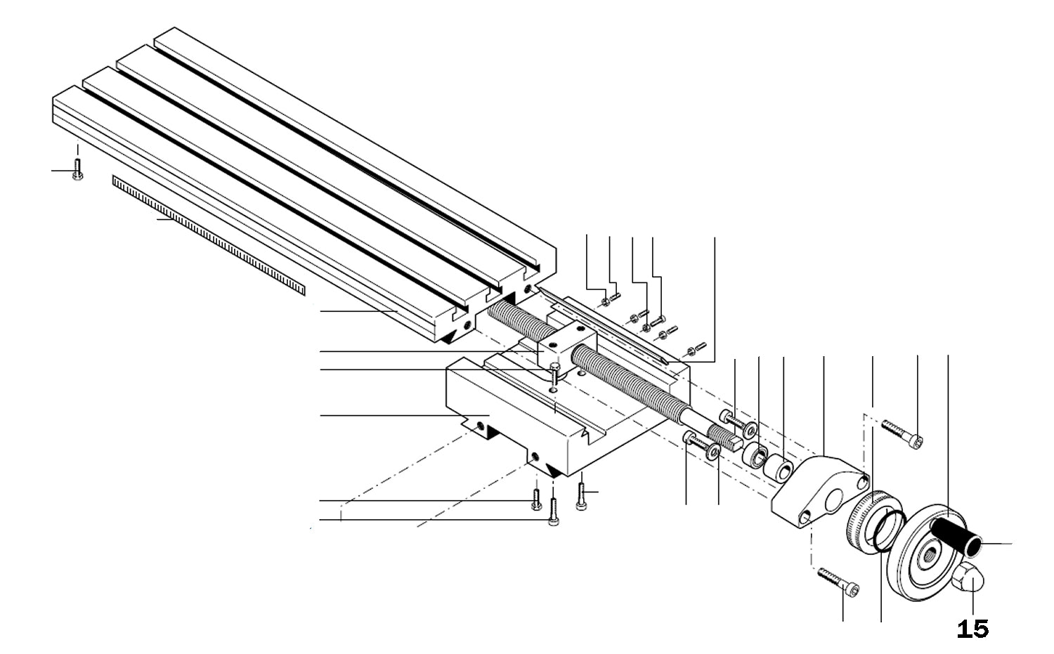 PROXXON 24303-15 Hutmutter für Kreuztisch KT400