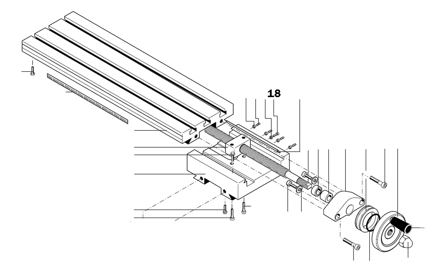 PROXXON 24303-18 Innensechskantschraube für Kreuztisch KT400