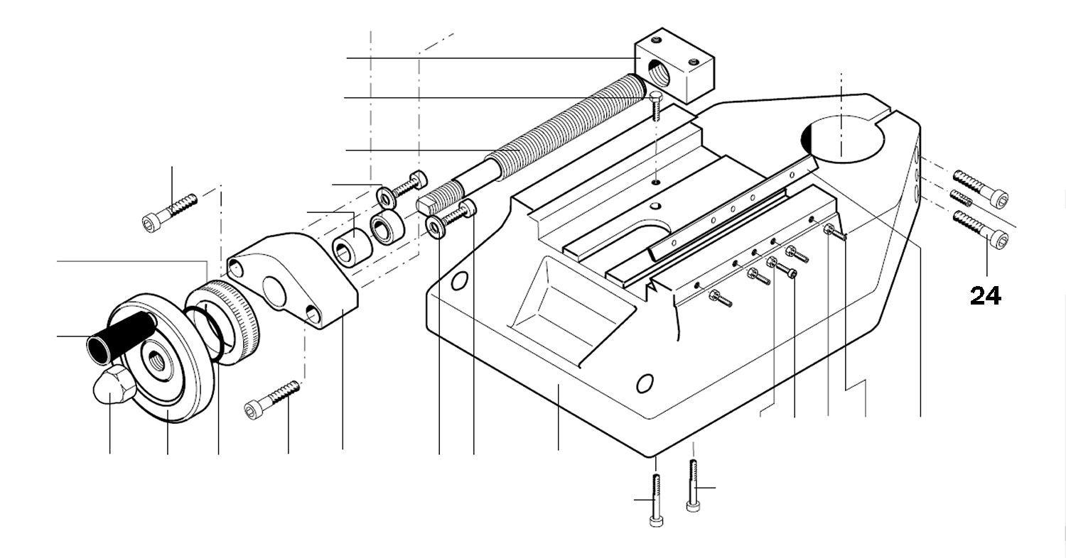PROXXON 24303-24 Innensechskantschraube für Kreuztisch KT400