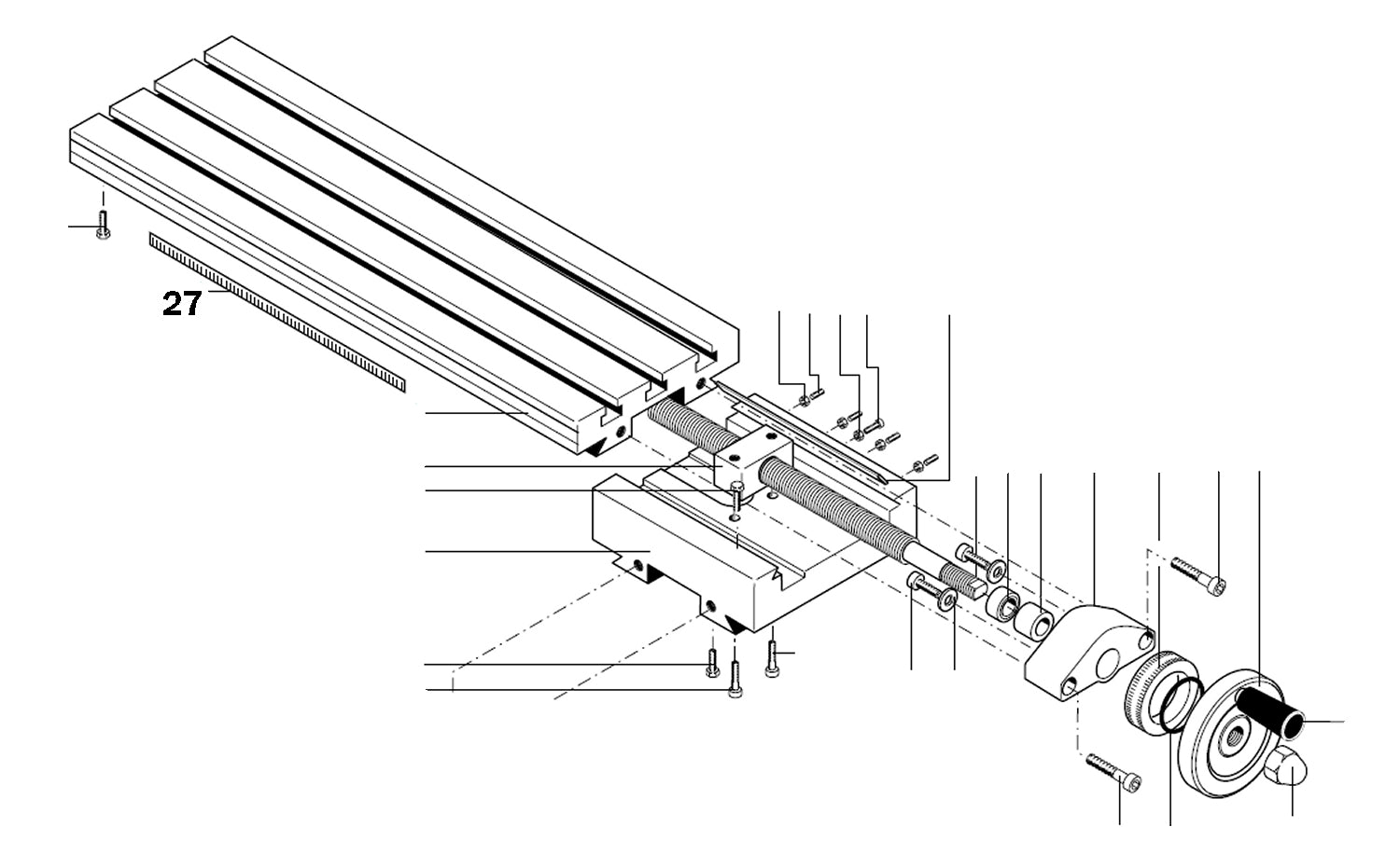PROXXON 24303-27 Skala für Kreuztisch KT400