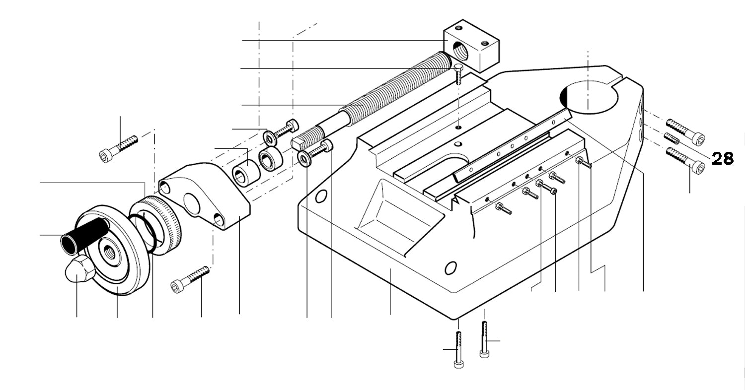 PROXXON 24303-28 Madenschraube für Kreuztisch KT400