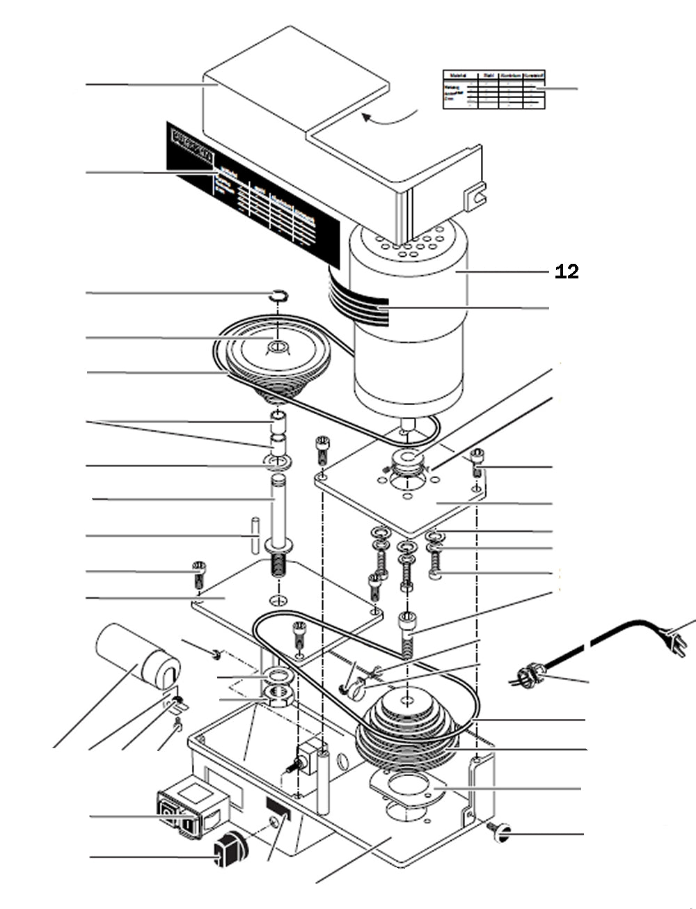PROXXON 24304-12 Motor für PF400 / FF400