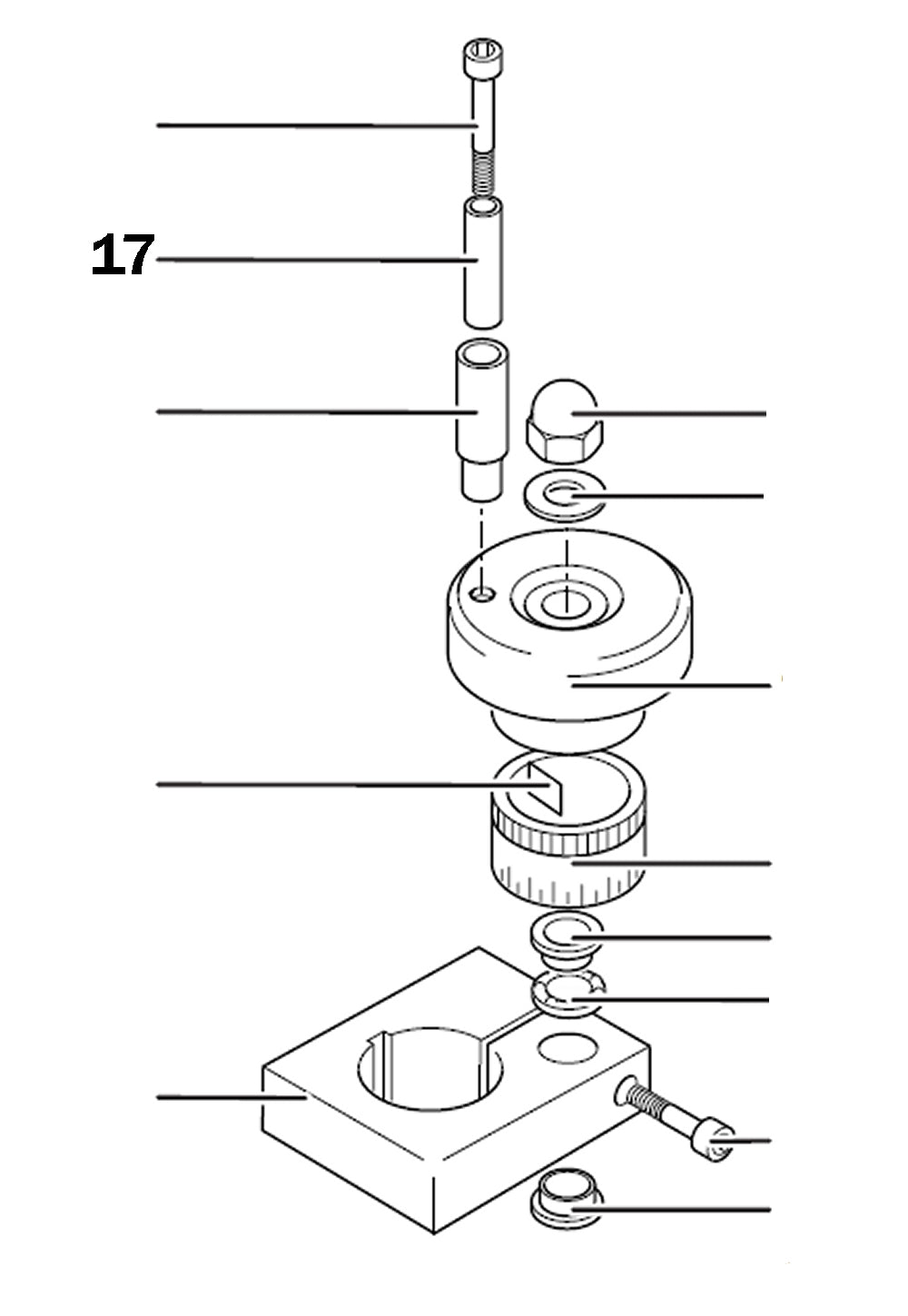 PROXXON 24304-17 Distanzhülse Distanzrohr für PF400 / FF400