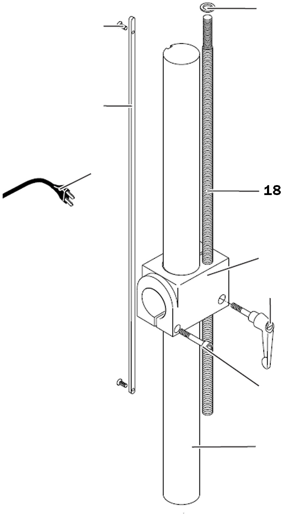 PROXXON 24304-18 Gewindestange für PF400 / FF400