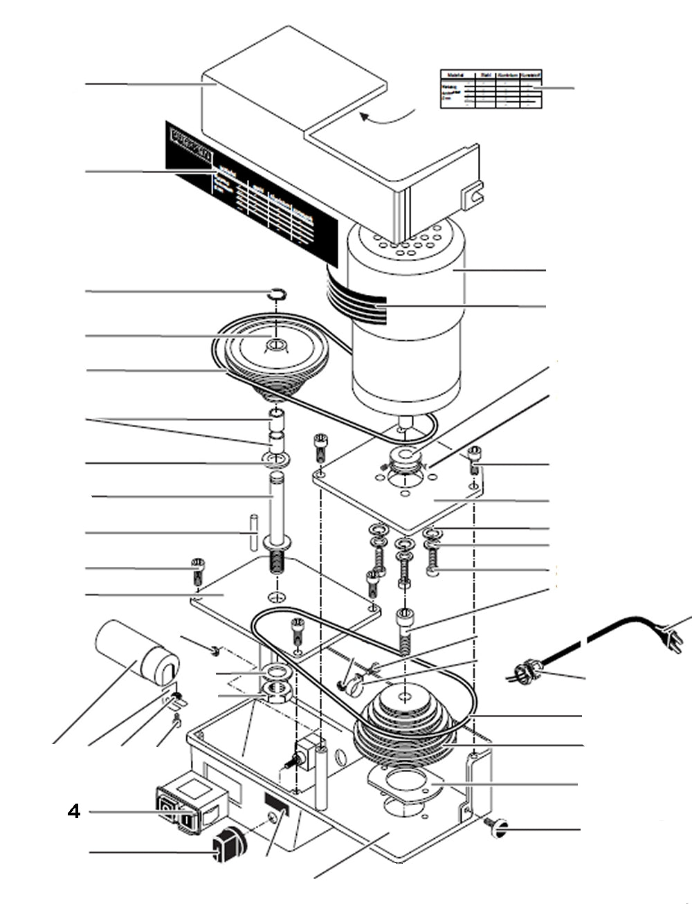 PROXXON 24304-04 Relaisschalter Ein-/Ausschalter für PF400 / FF400 4 polig