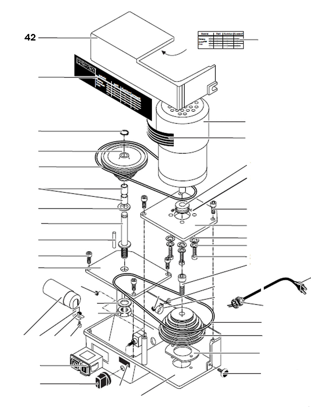 PROXXON 24304-42 Abdeckung für Getriebekasten für PF400 / FF400