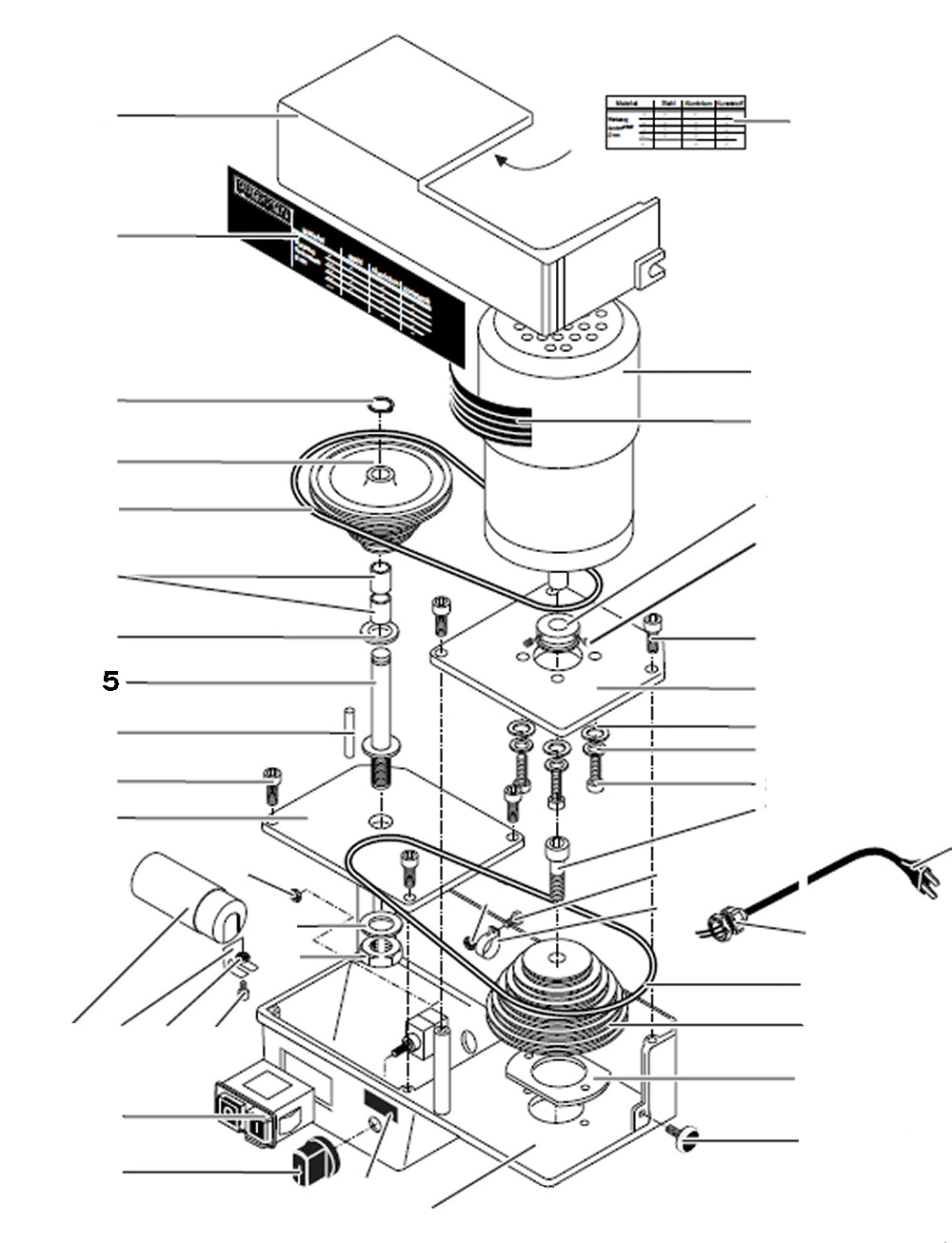 PROXXON 24304-5 Achse für PF400 / FF400