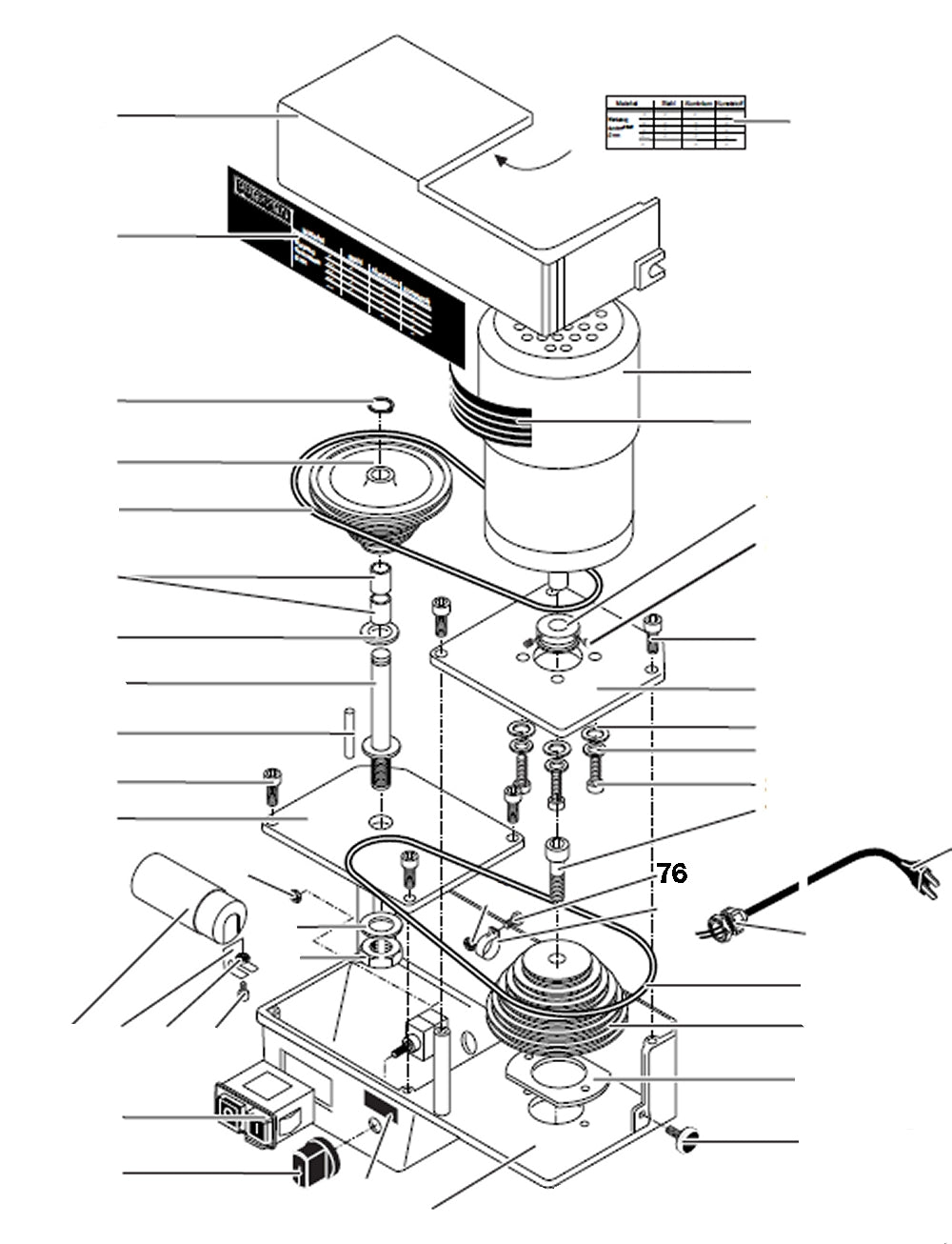 PROXXON 24304-76 Schraube für PF400 / FF400