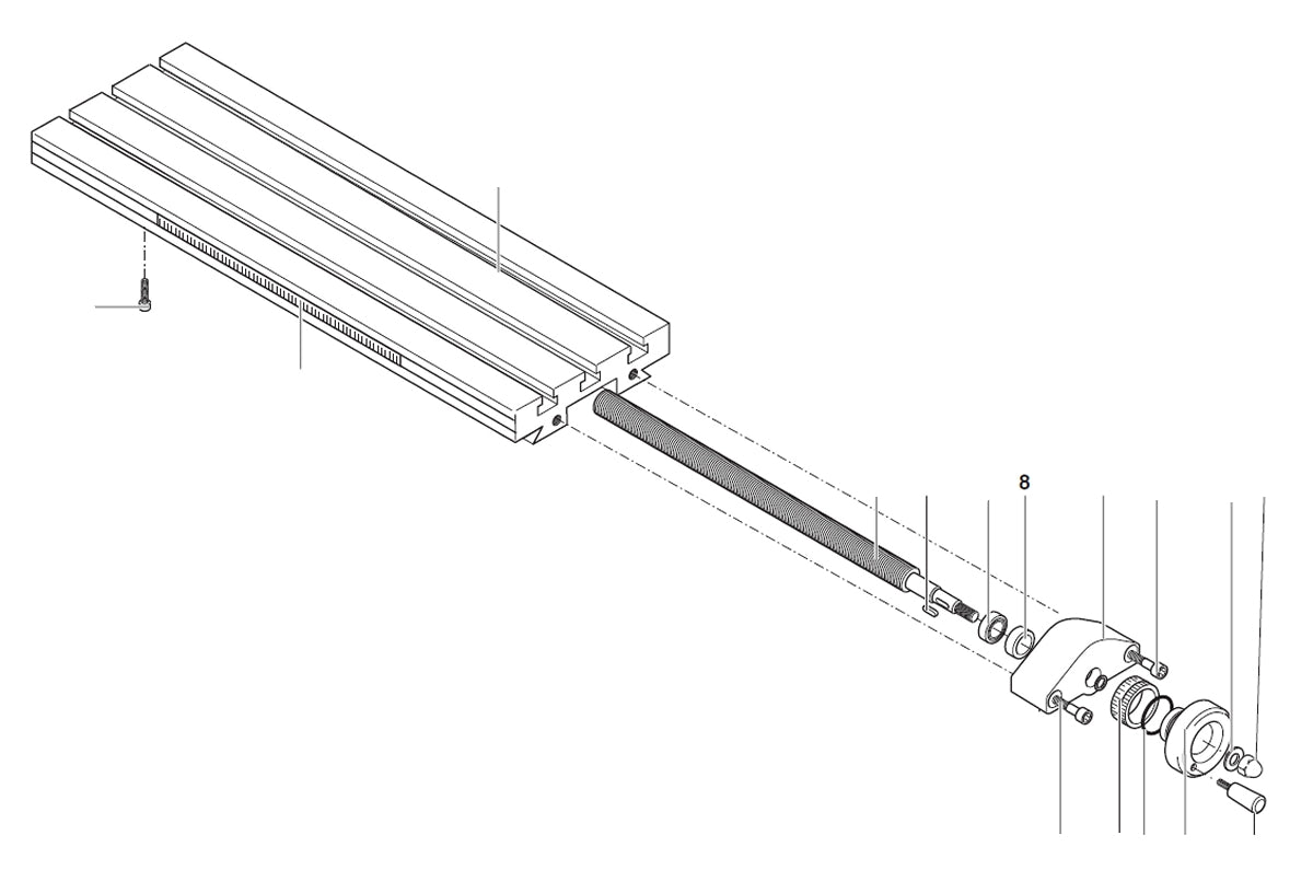 PROXXON 24350-03-08 Hülse für Fräsmaschine FF 500/BL Baugruppe 03