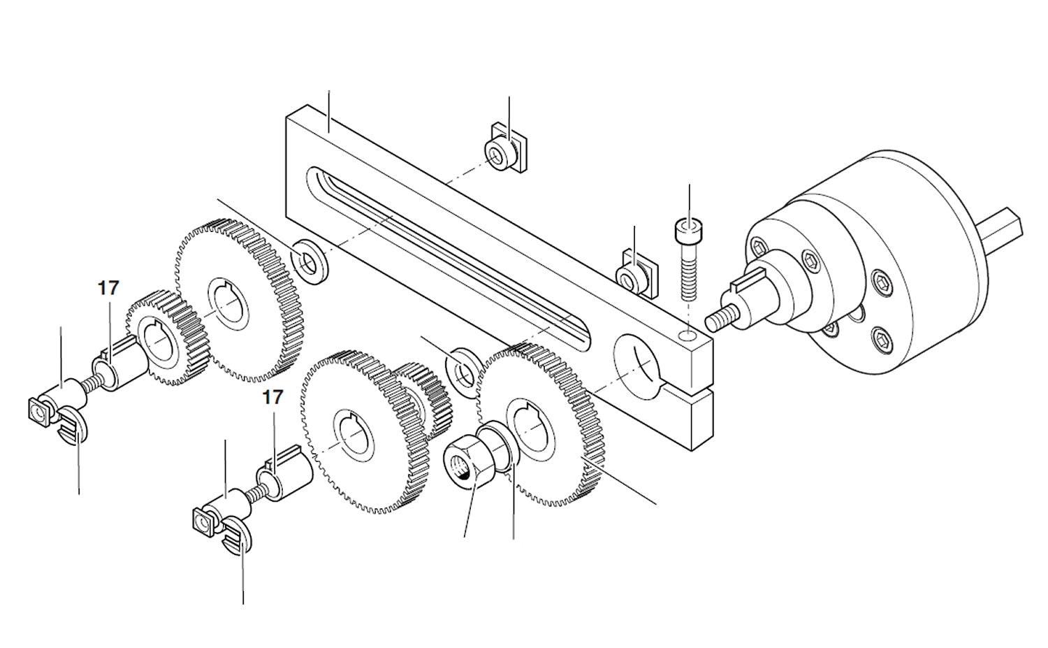PROXXON 24400-00-17 Hülse für Drehmaschine PD400