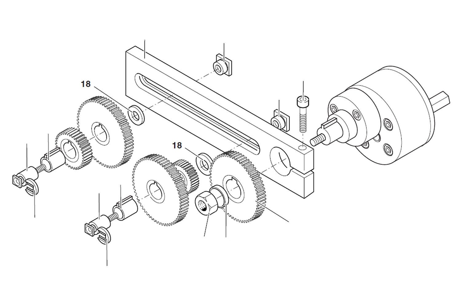 PROXXON 24400-00-18 Unterlegscheibe für Drehmaschine PD400