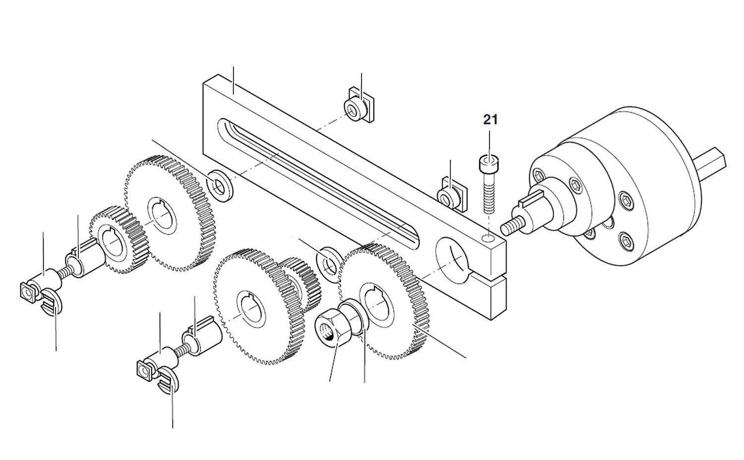 PROXXON 24400-00-21 Schraube für Drehmaschine PD400