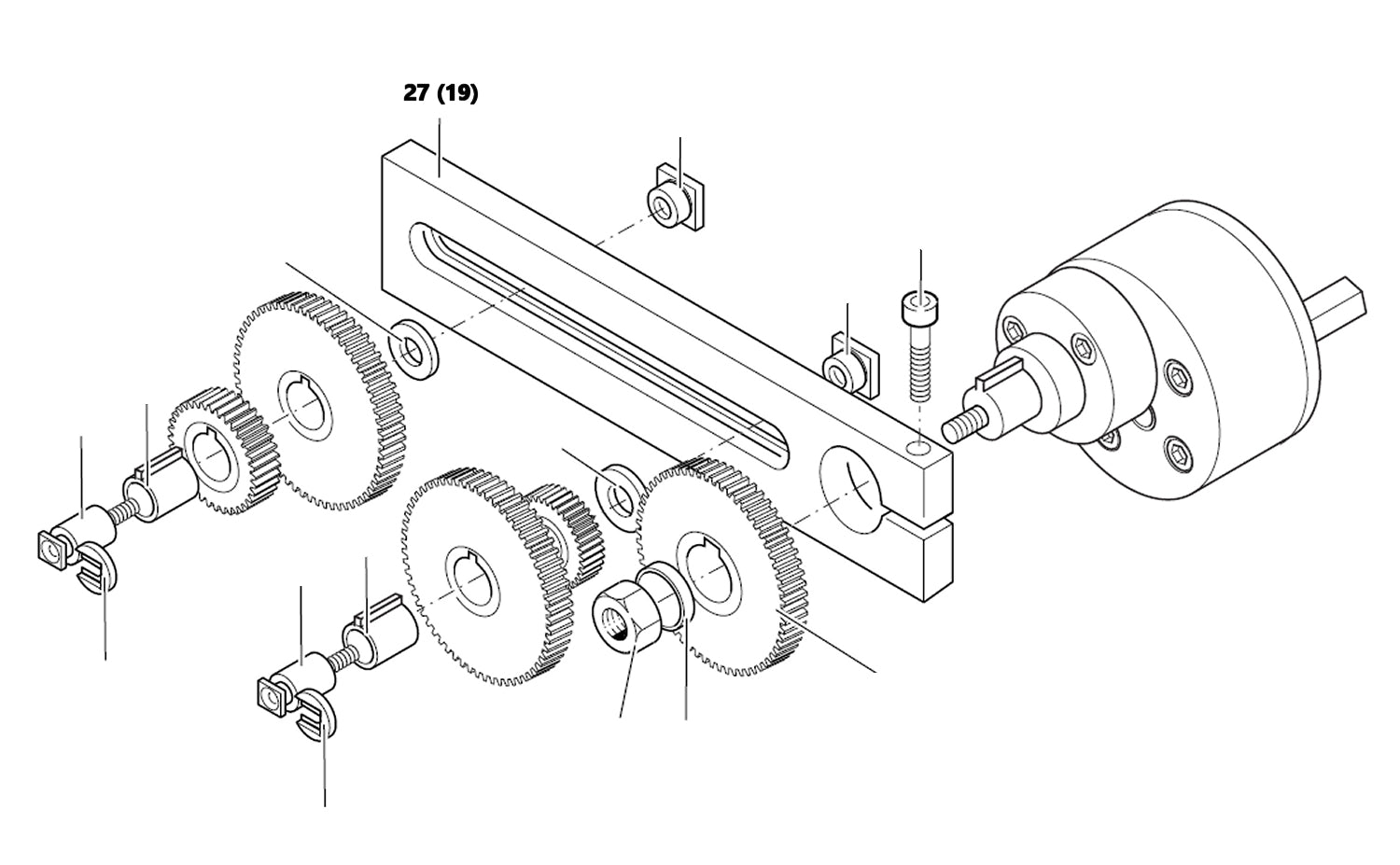 PROXXON 24400-00-27 Räderarm für Drehmaschine PD400