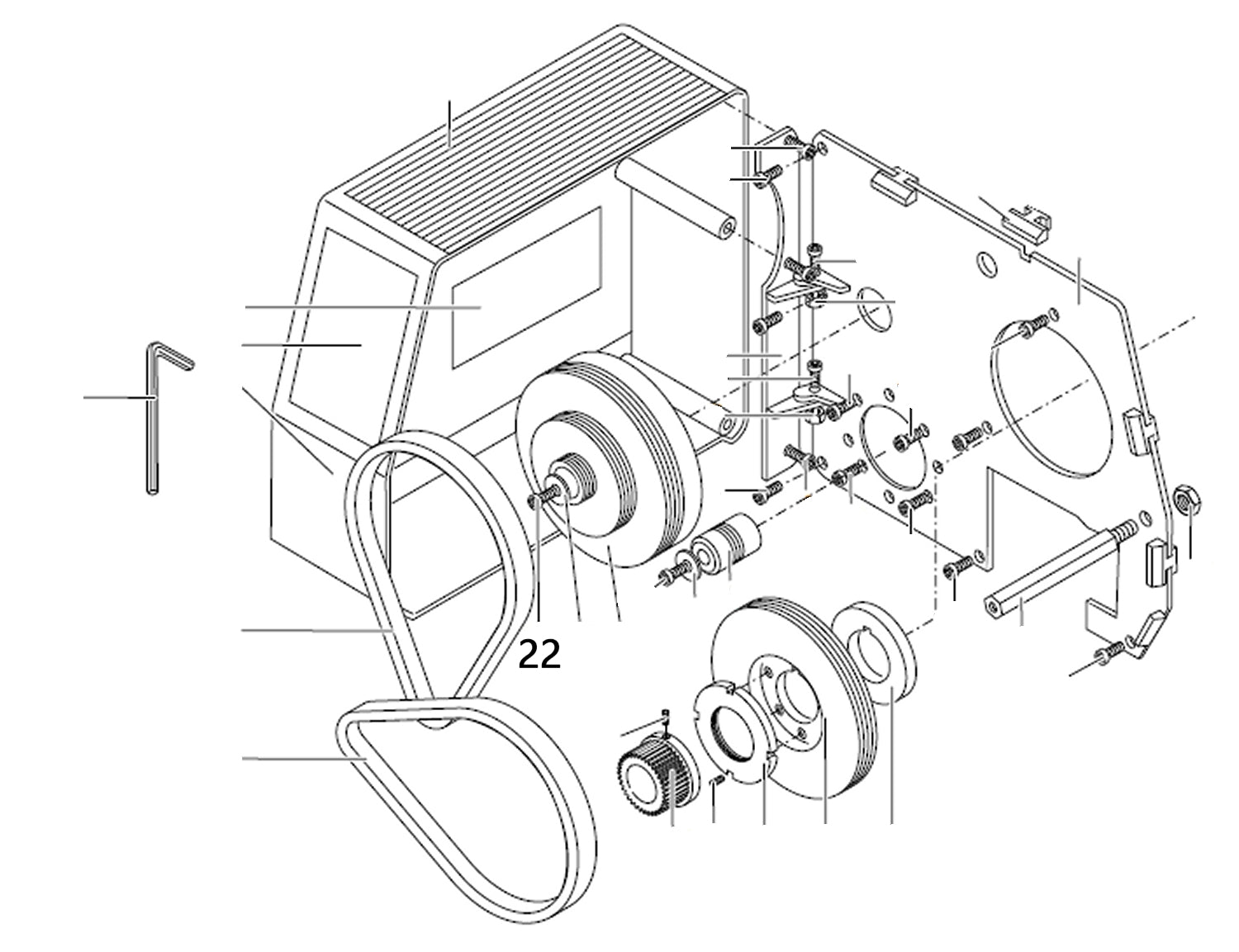 PROXXON 24400-01-22 Schraube für Drehmaschine PD400