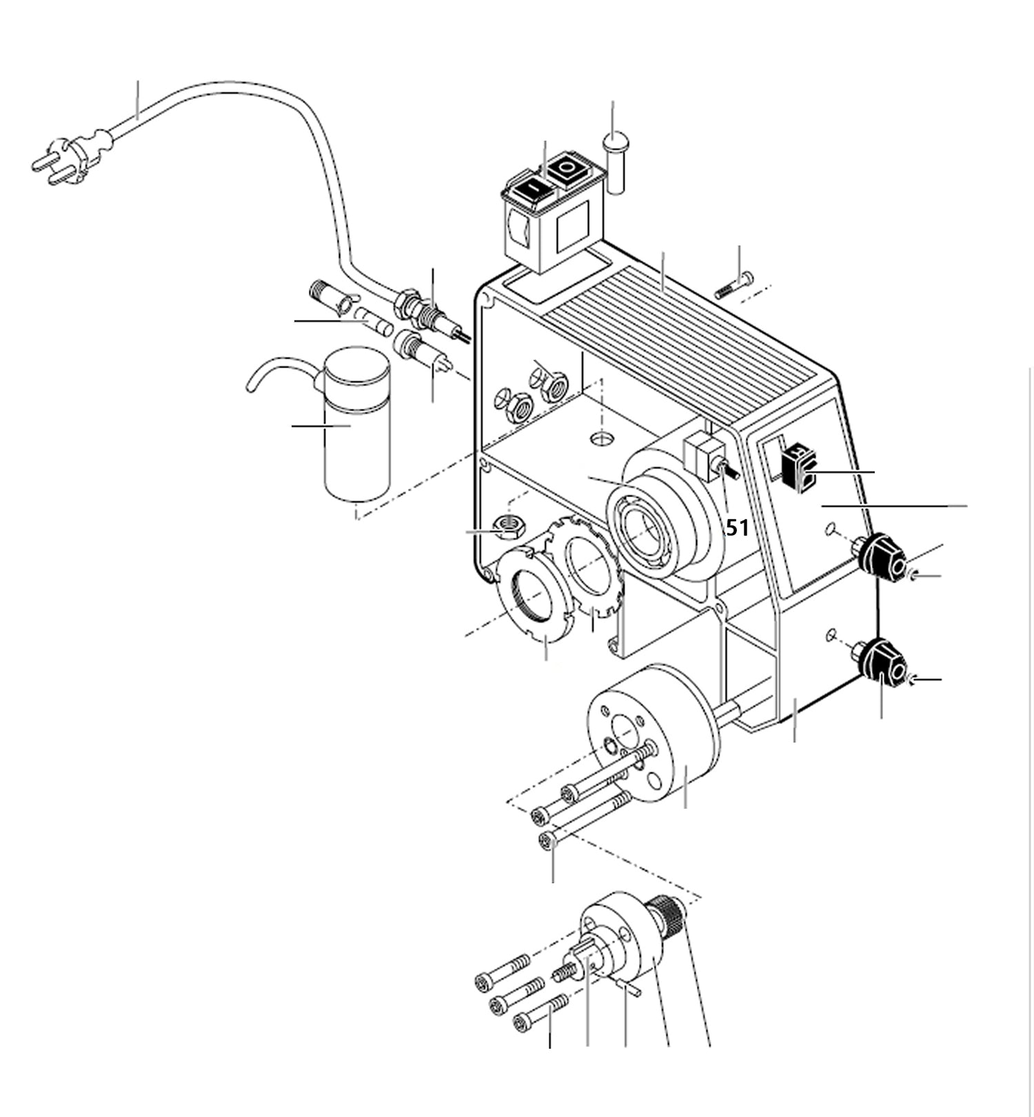PROXXON 24400-01-51 Drehschalter für Drehmaschine PD400