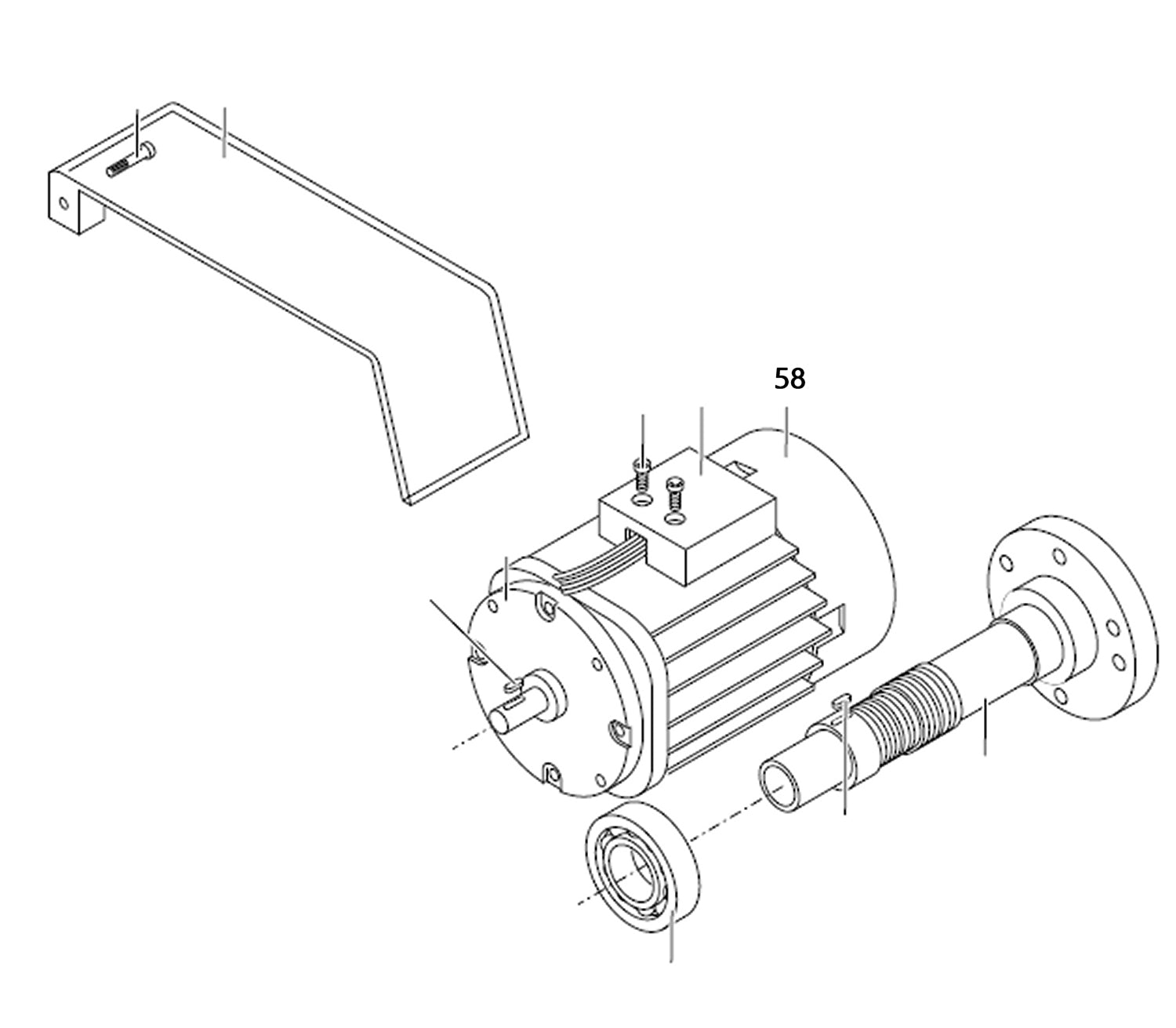PROXXON 24400-01-58 Abdeckplatte für Motor für Drehmaschine PD400