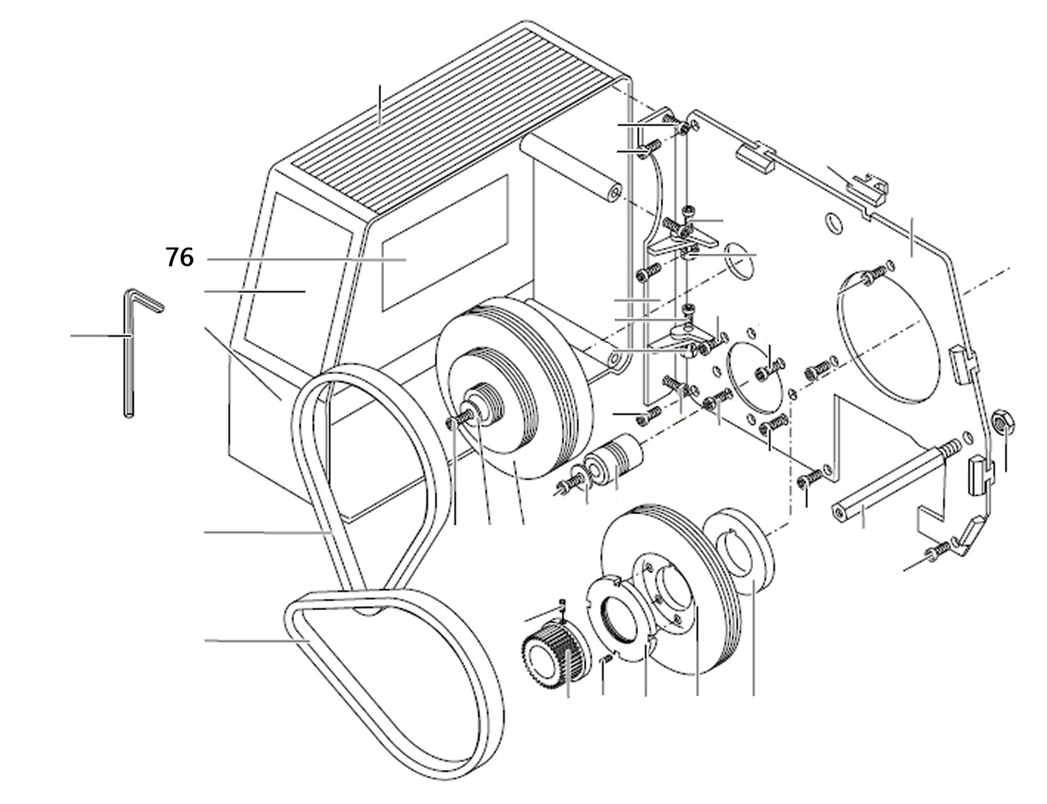PROXXON 24400-01-76 Aufkleber für Räderkasten für Drehmaschine PD400