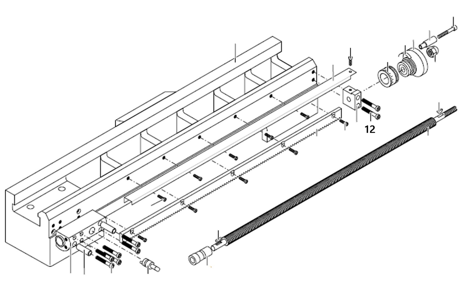 PROXXON 24400-02-12 Schraube für Drehmaschine PD400