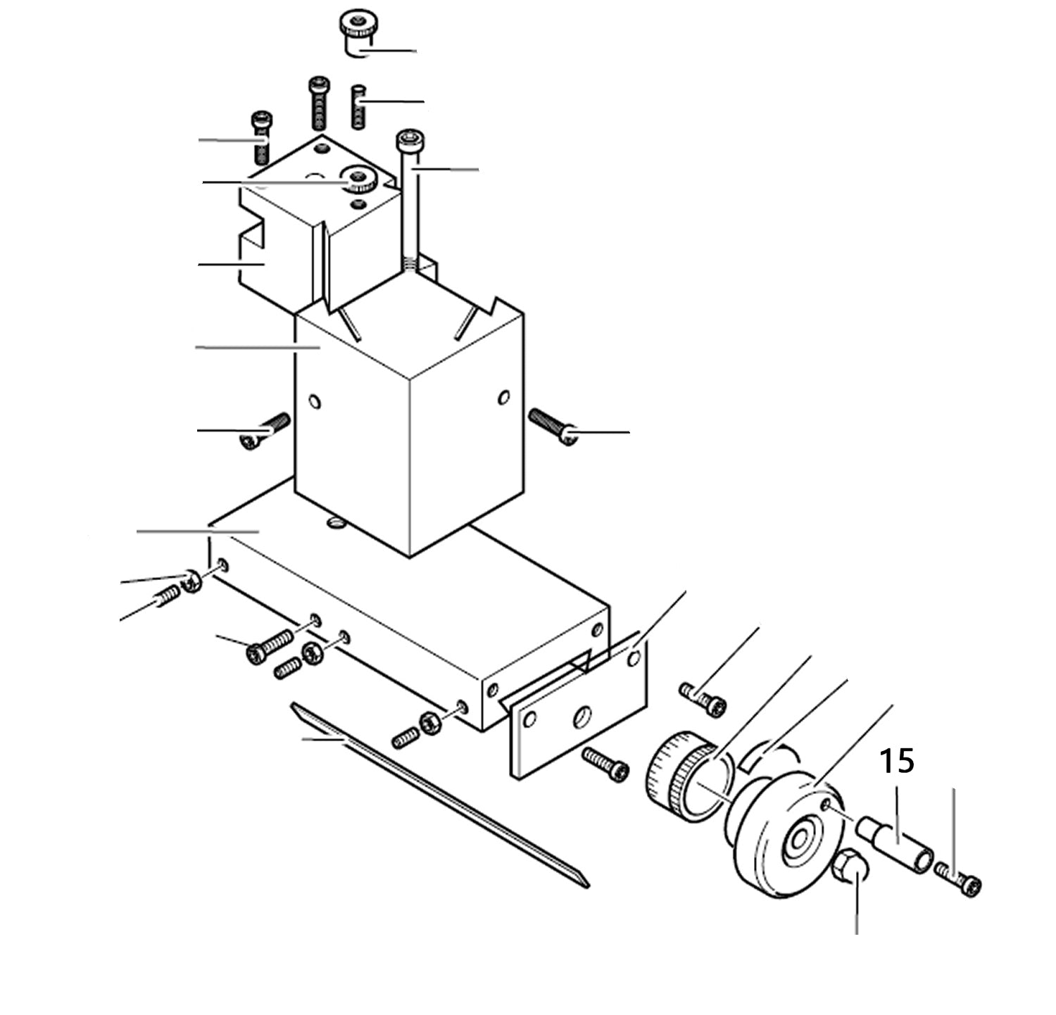 PROXXON 24400-03-15 Pin / Griff Handrad für Drehmaschine PD400