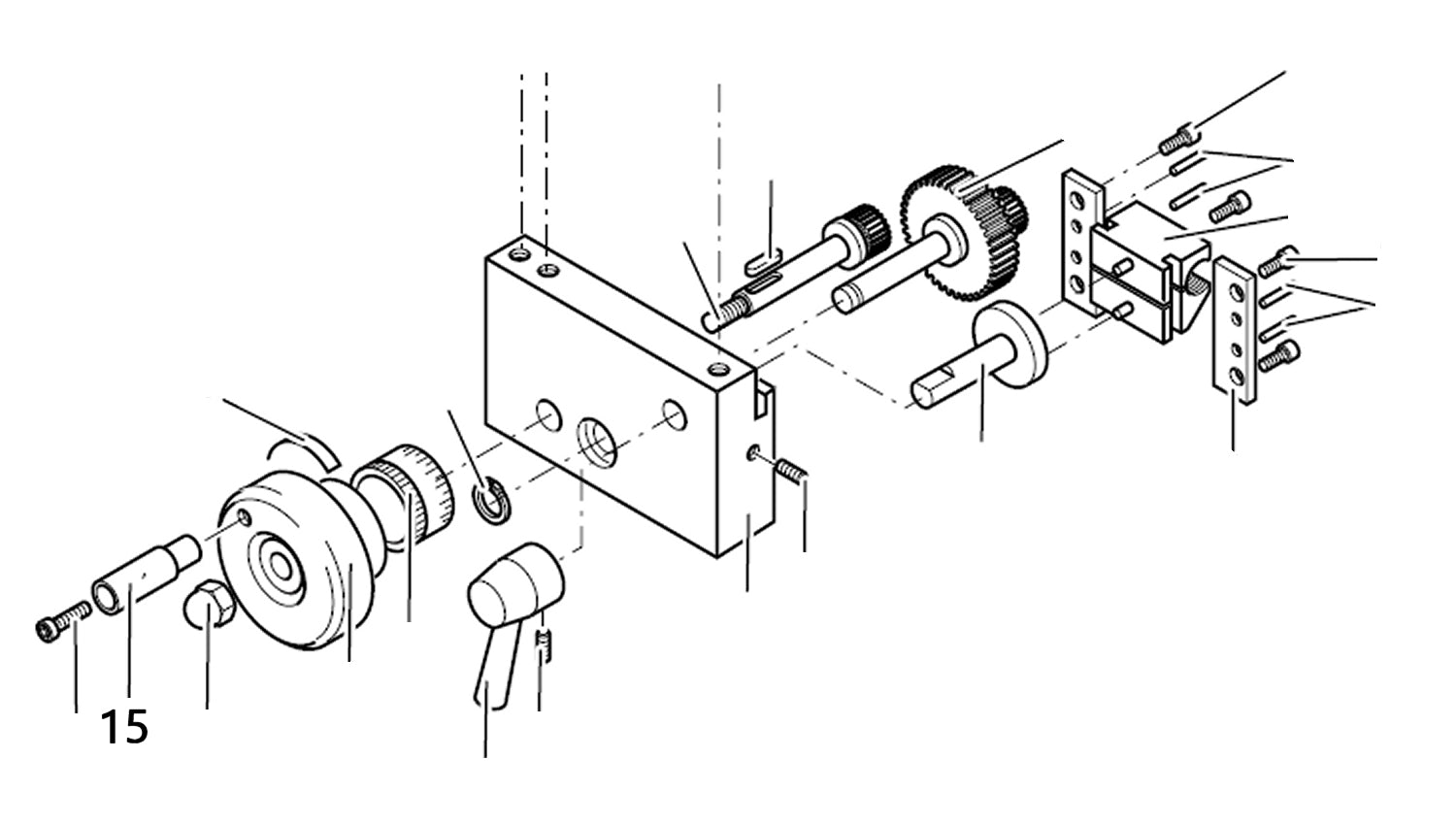 PROXXON 24400-03-15 Pin / Griff Handrad für Drehmaschine PD400