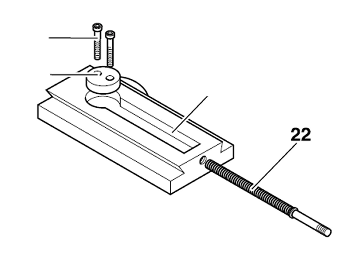 PROXXON 24400-03-22 Spindel für Oberschlitten für Drehmaschine PD400
