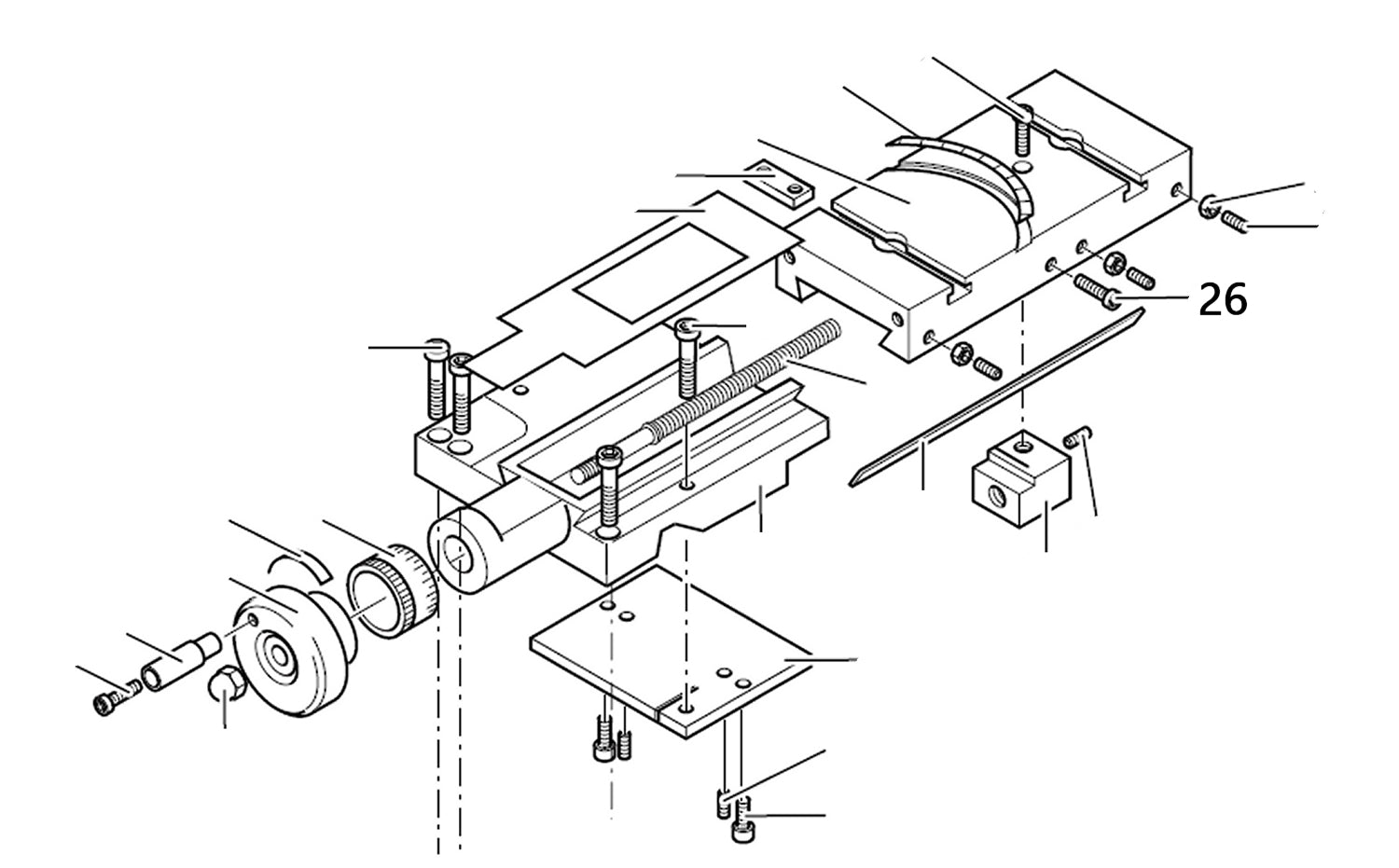 PROXXON 24400-03-26 Feststellschraube für Drehmaschine PD400
